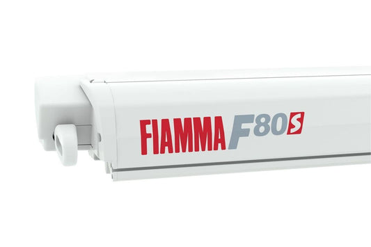 Fiamma F80s 340 Titanium Awning - Royal Grey Canopy. 07832C01R